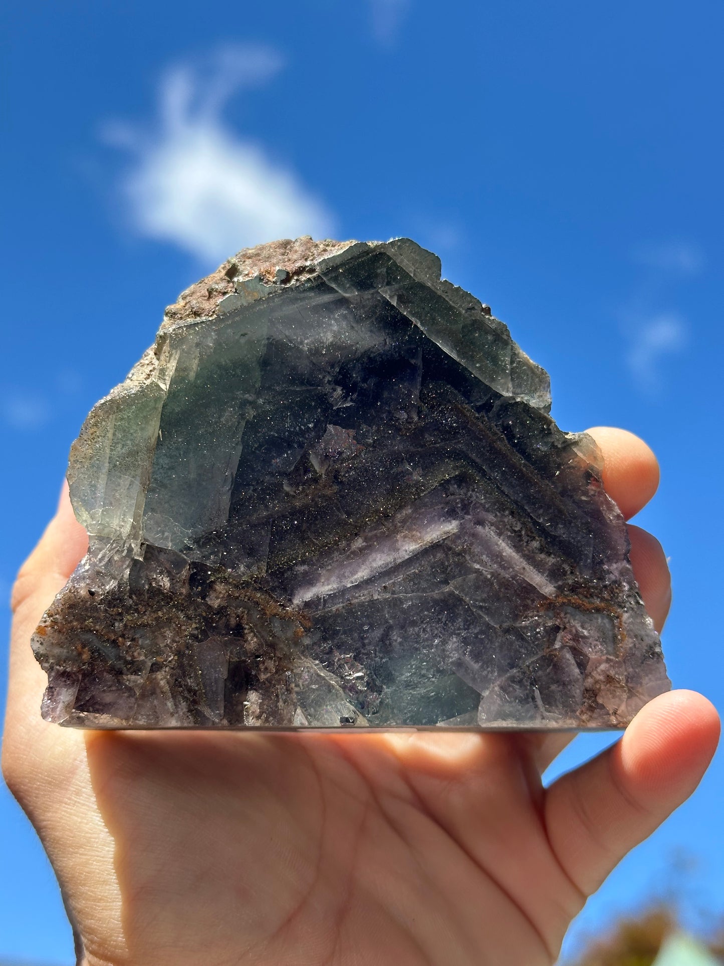 Fluorite Semi-Polished Crystal
