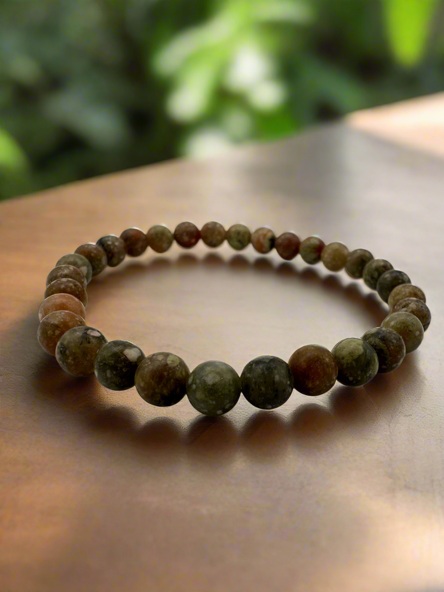 Unakite Gemstone Bracelet