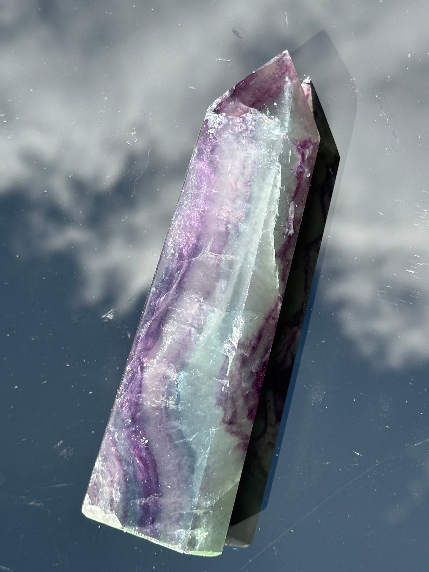 purple fluorite obelisk