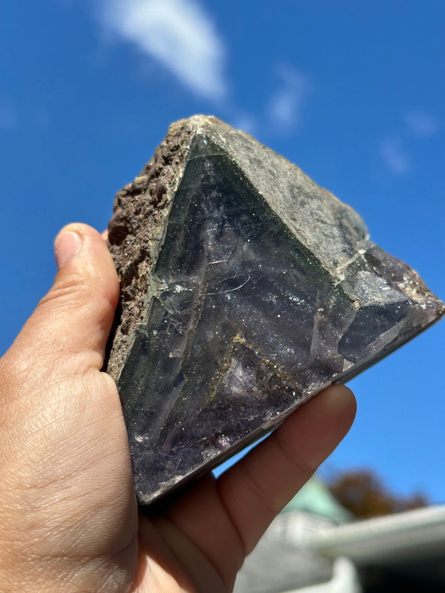 Fluorite Semi-Polished Crystal