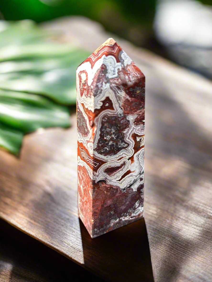 Crazy Lace Agate Obelisk