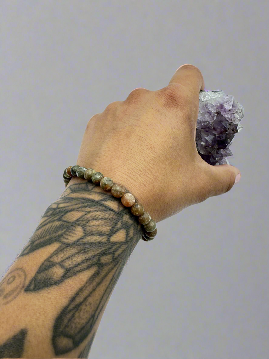 Unakite Gemstone Bracelet