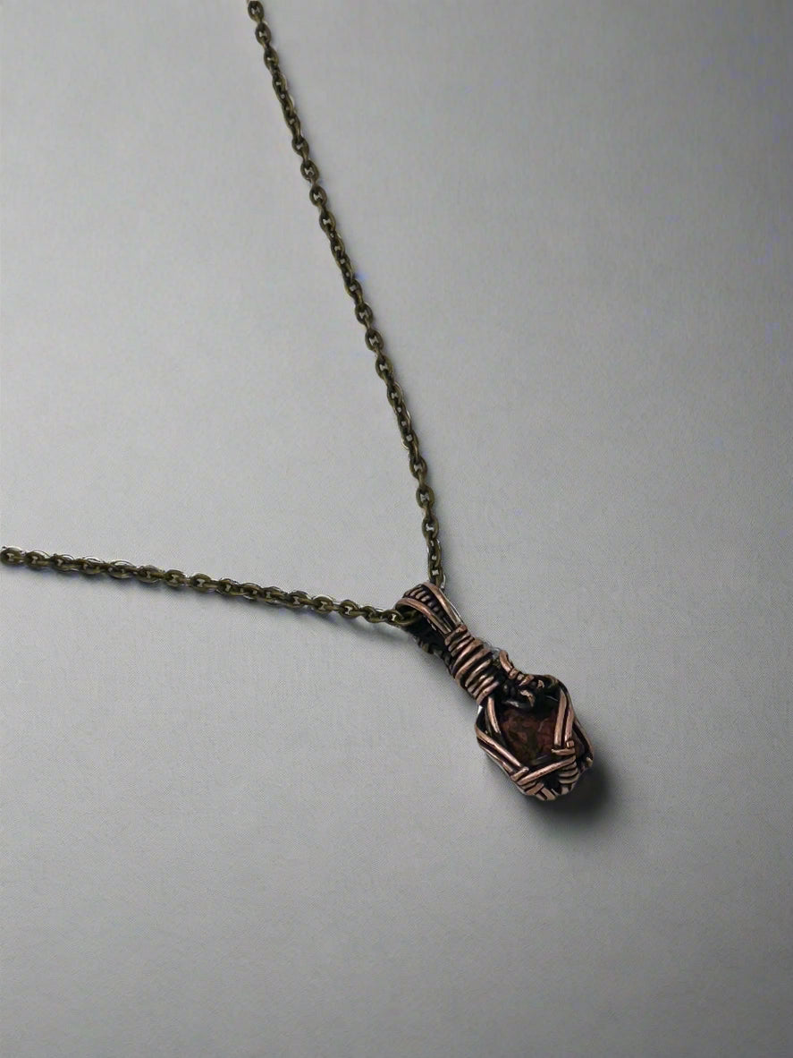 Rialto Beach Stone Wire Wrapped Necklace