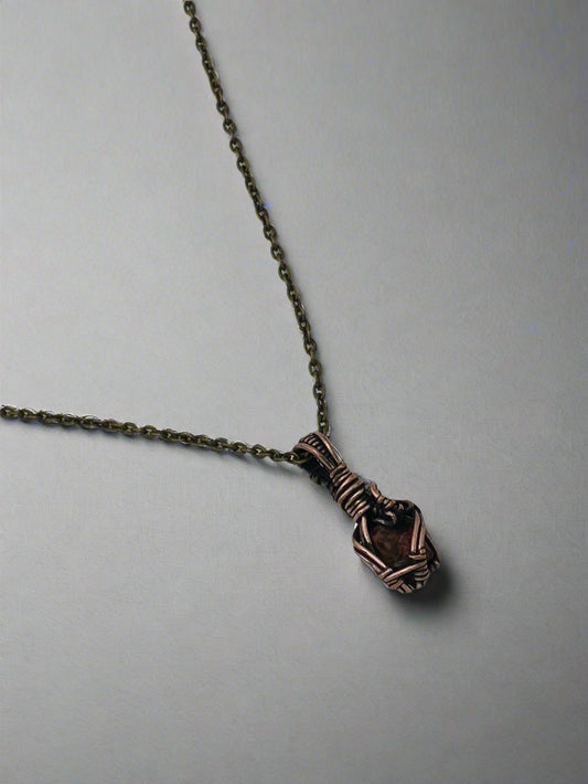 Rialto Beach Stone Wire Wrapped Necklace