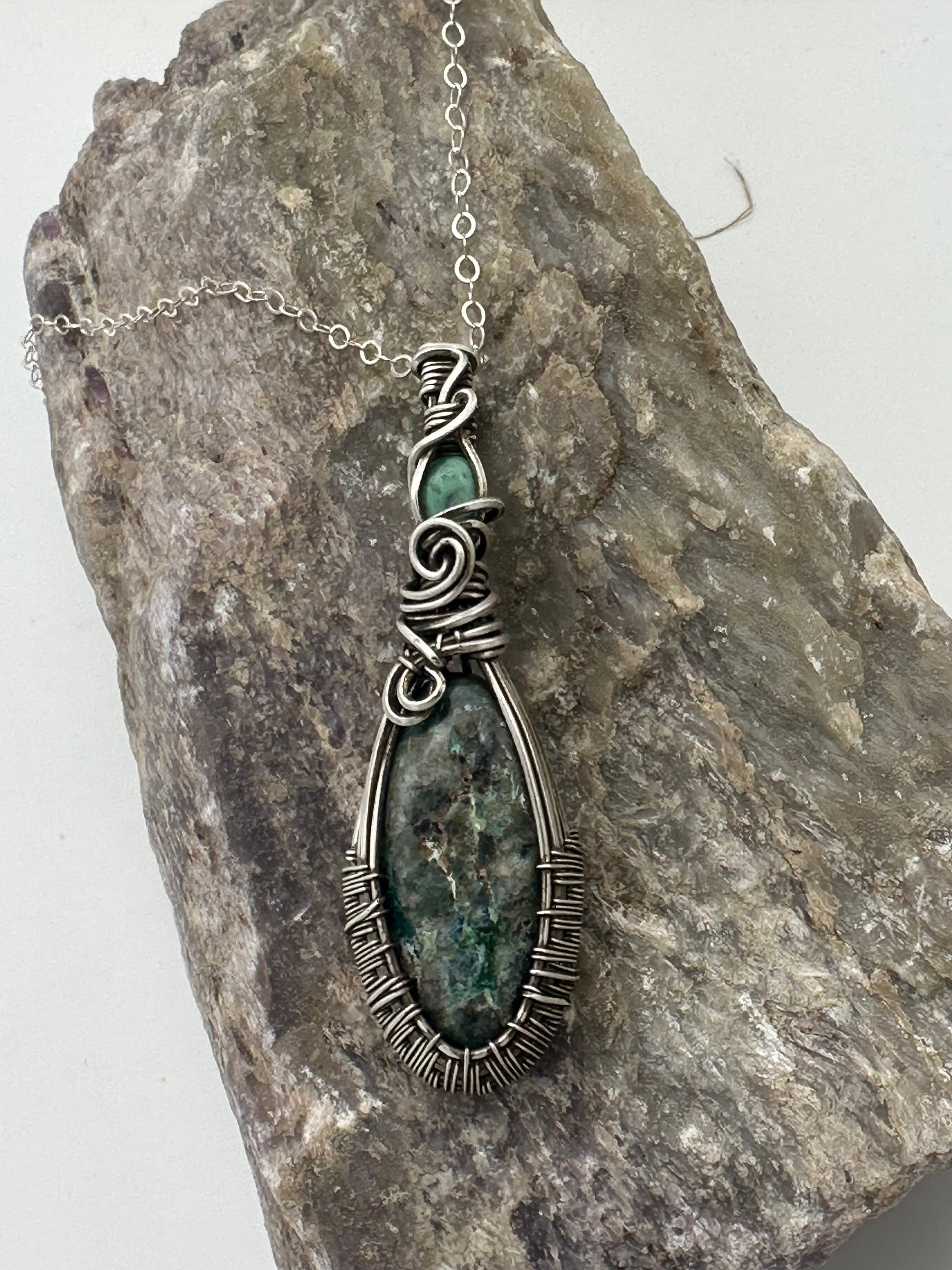sterling silver turquoise chrysoprase