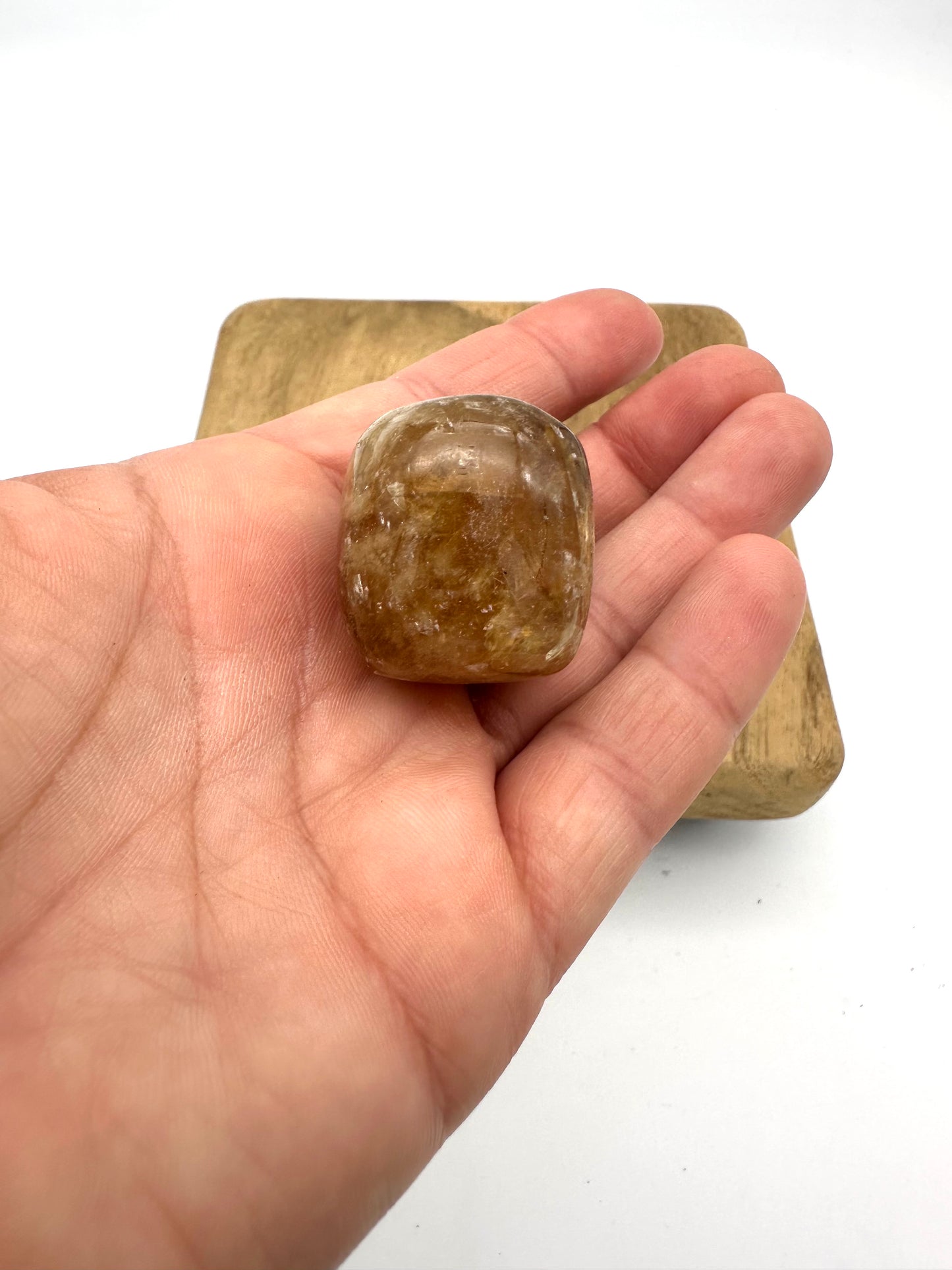 Honey Calcite Car Crystal Vent Clip