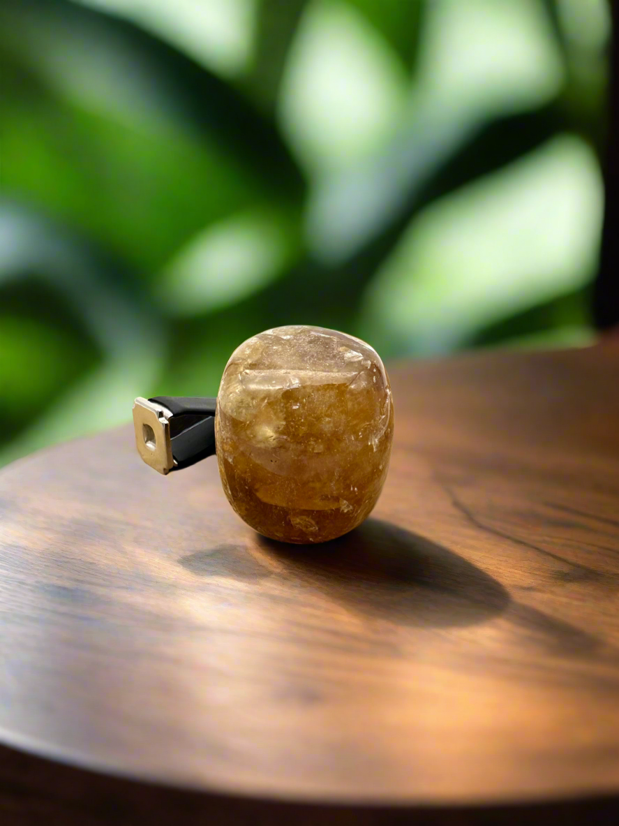 Honey Calcite Car Crystal Vent Clip