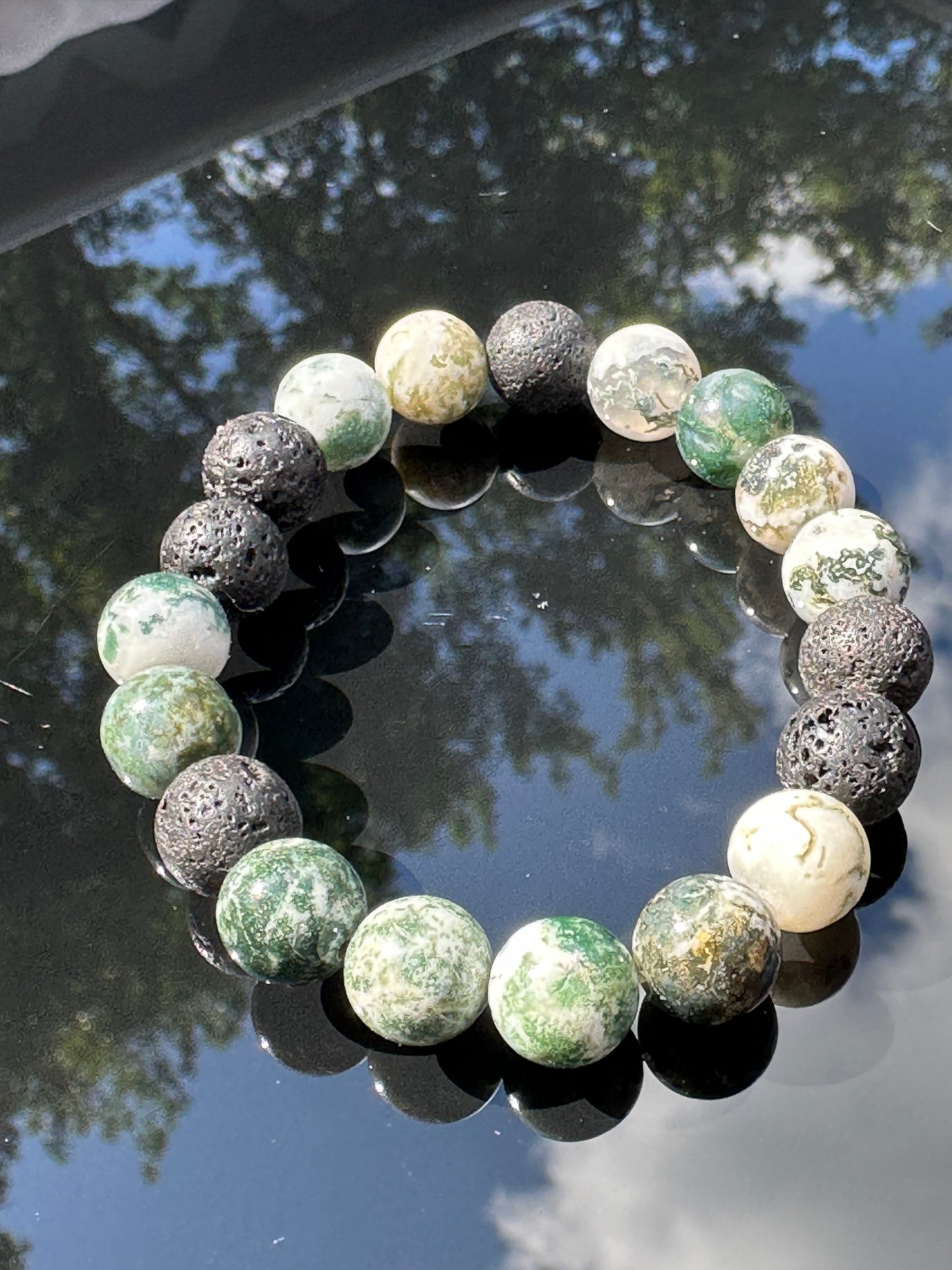 moss agate bracelet