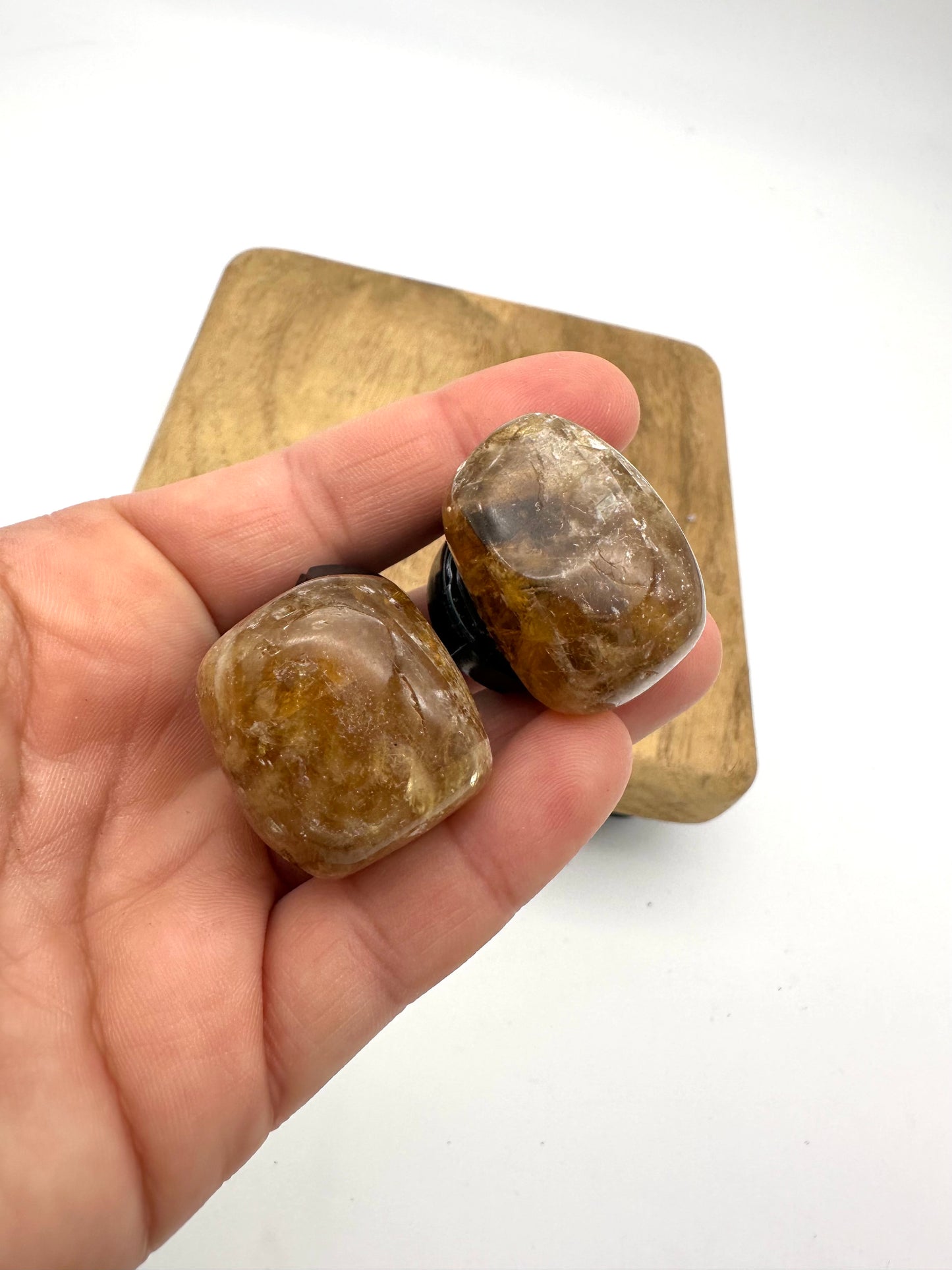 Honey Calcite Car Crystal Vent Clip