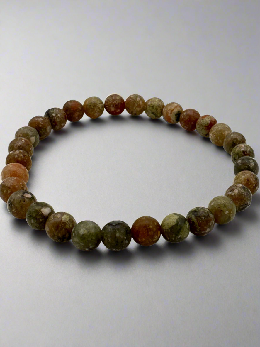 Unakite Gemstone Bracelet