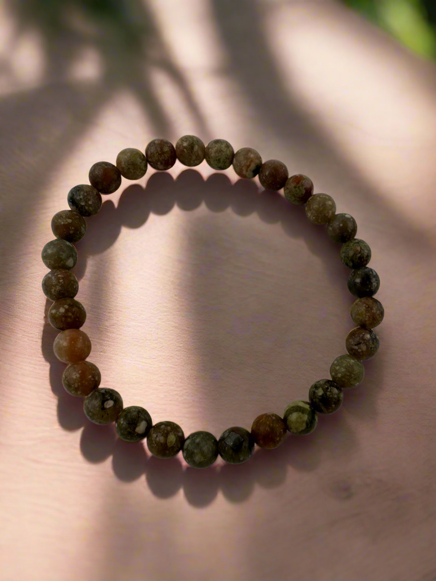 Unakite Gemstone Bracelet