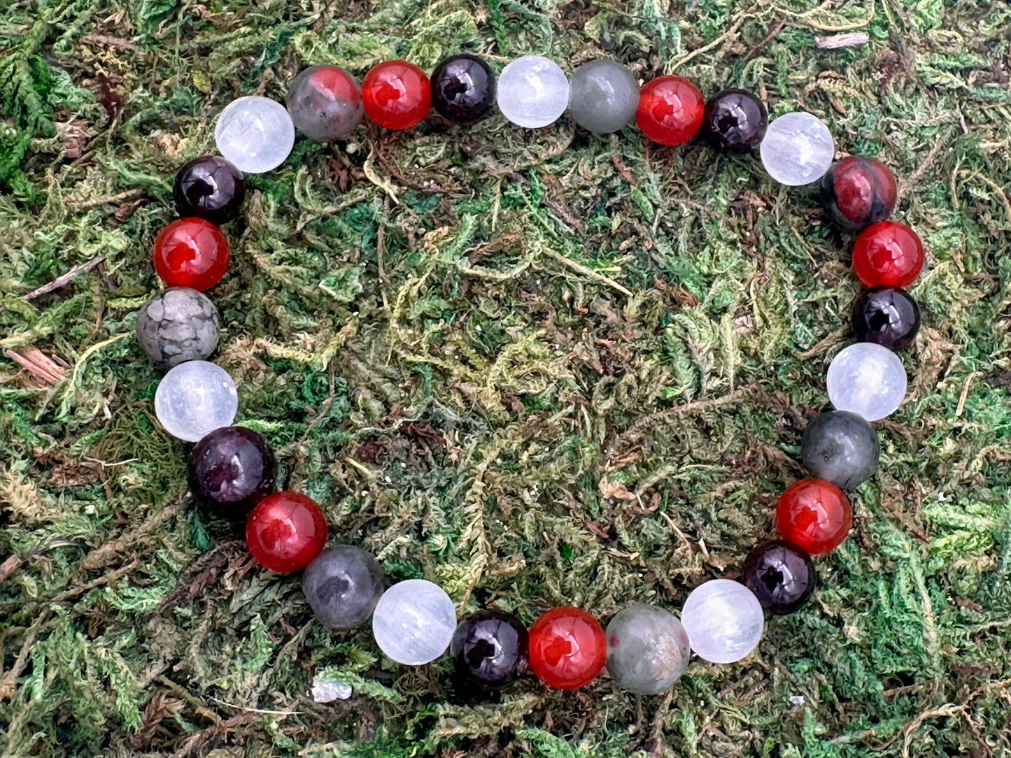Grounding and Protective Mixed Gemstone Bracelet