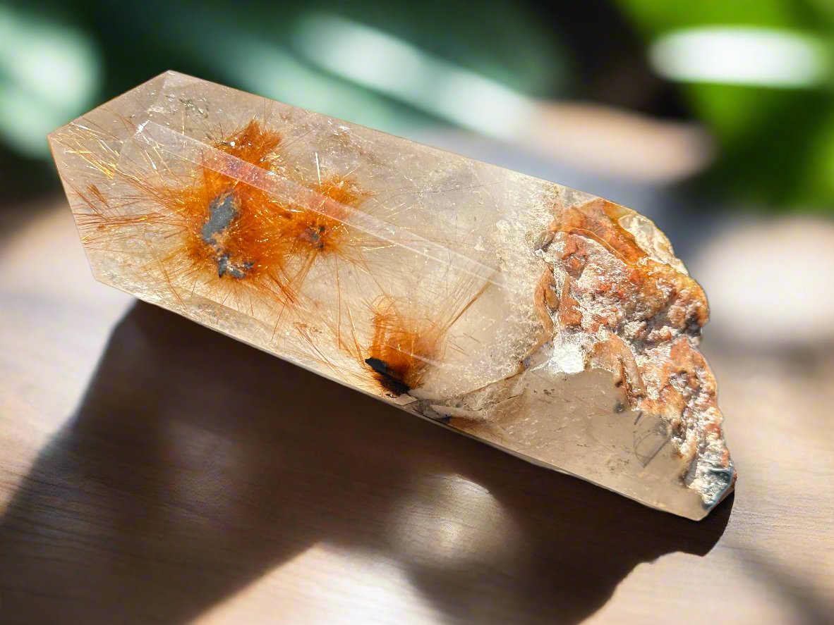 Rutile Quartz Obelisk