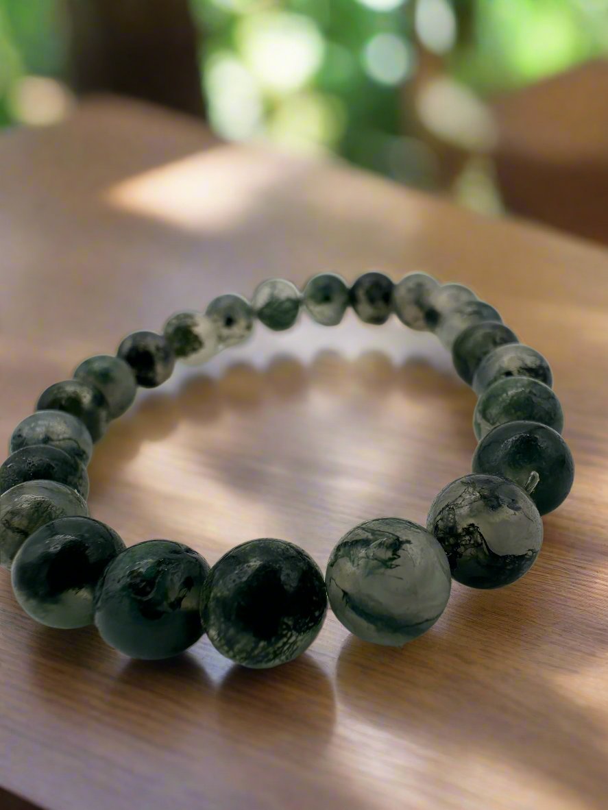 moss agate bracelet