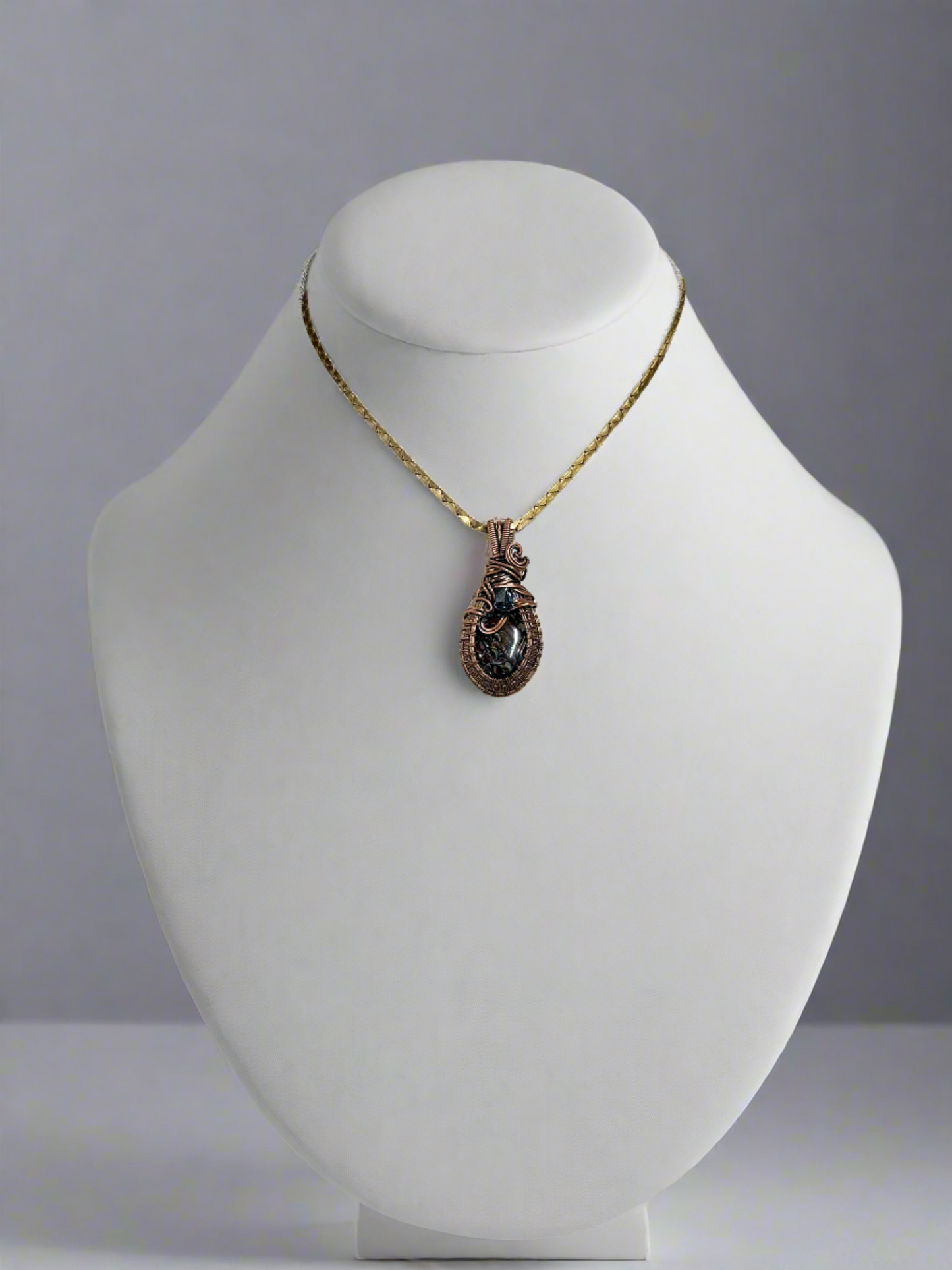 Australian Boulder Opal and Topaz Necklace