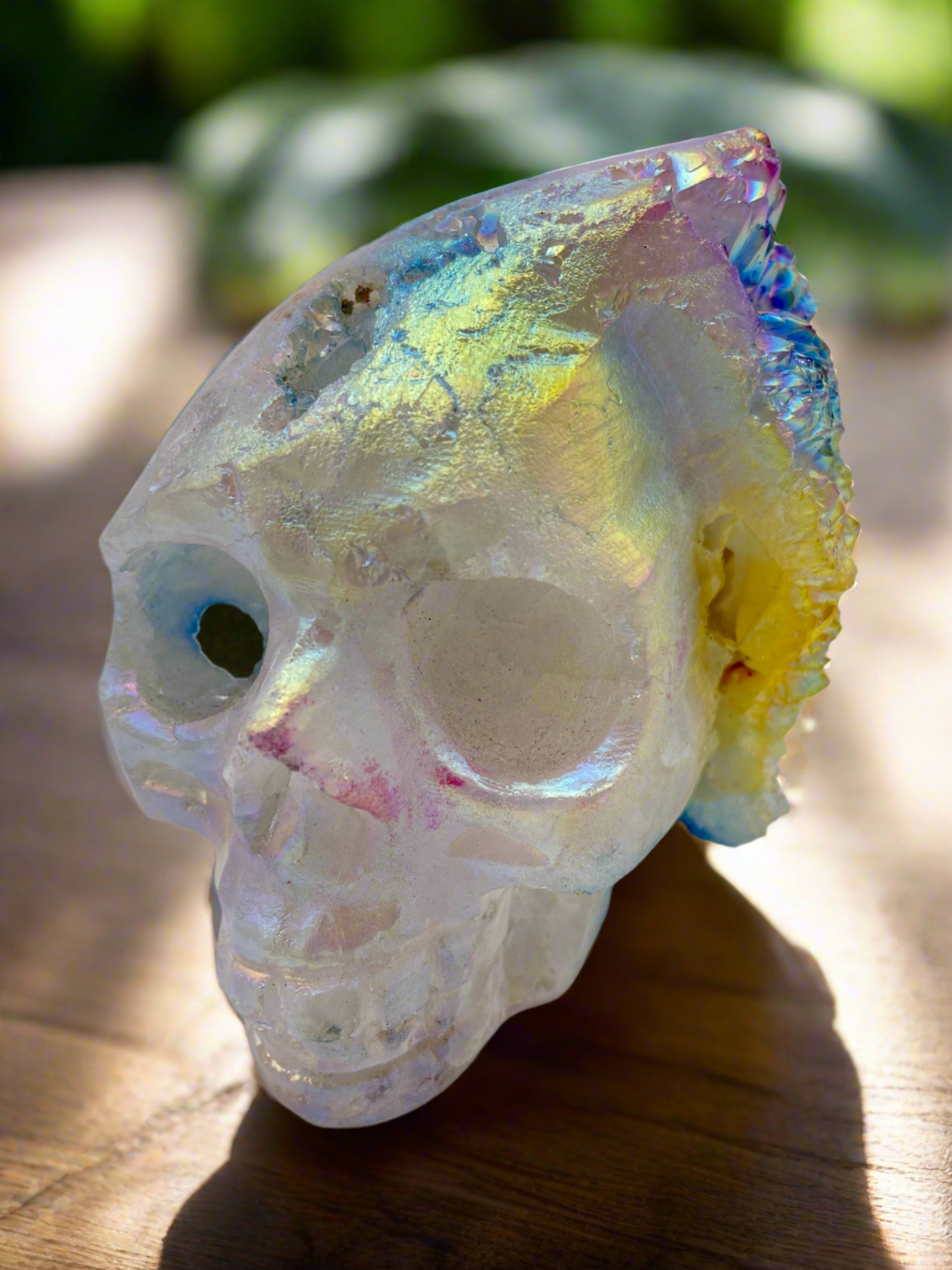 Aura Quartz Crystal Skull