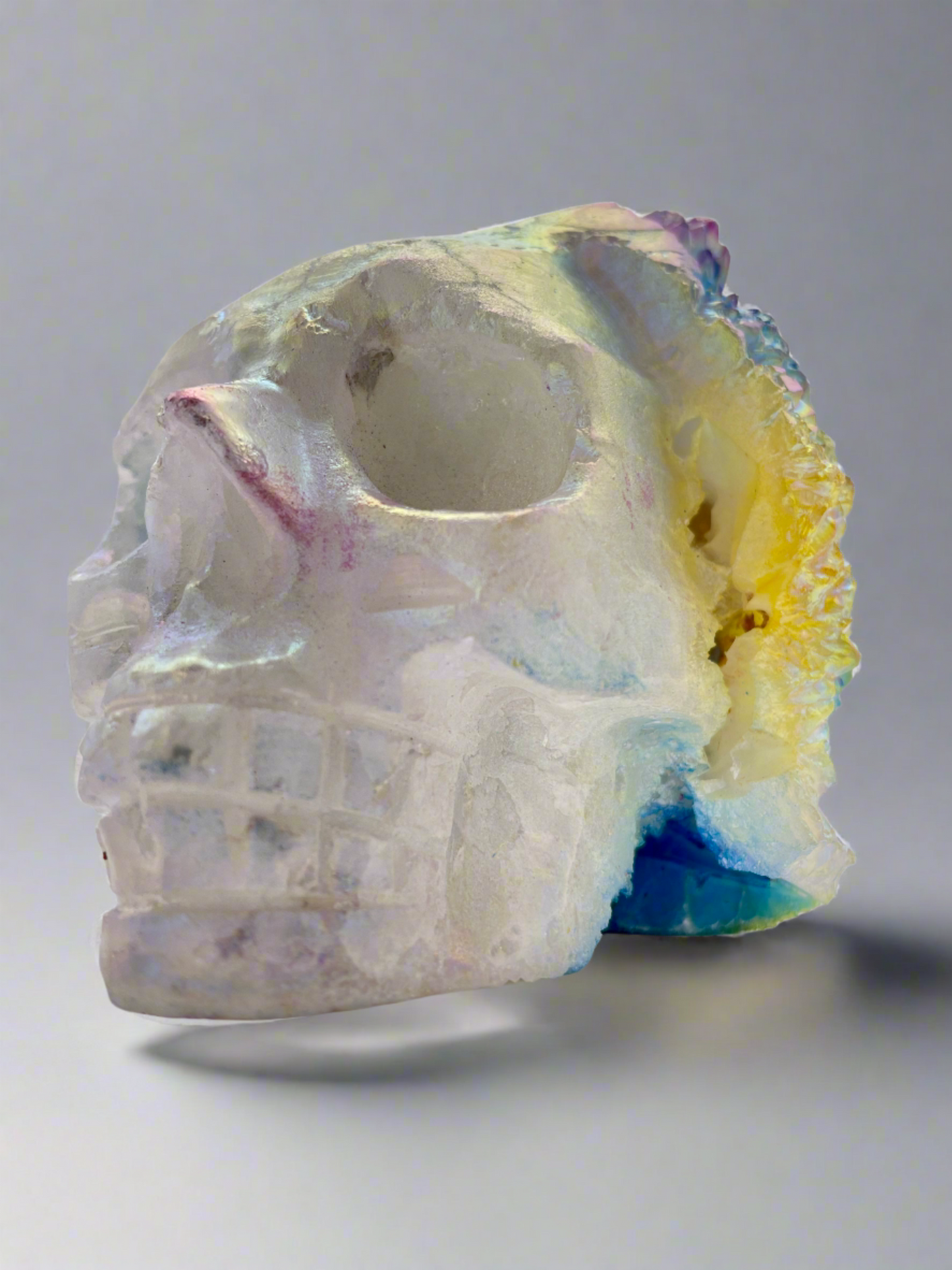 Aura Quartz Crystal Skull