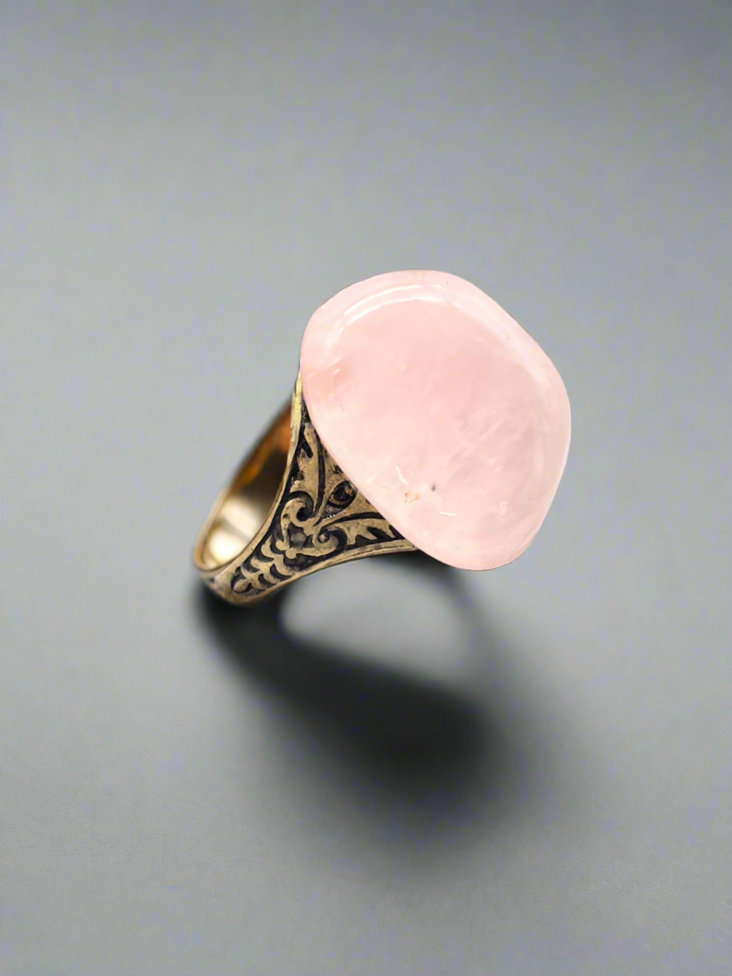 rose quartz love healing ring