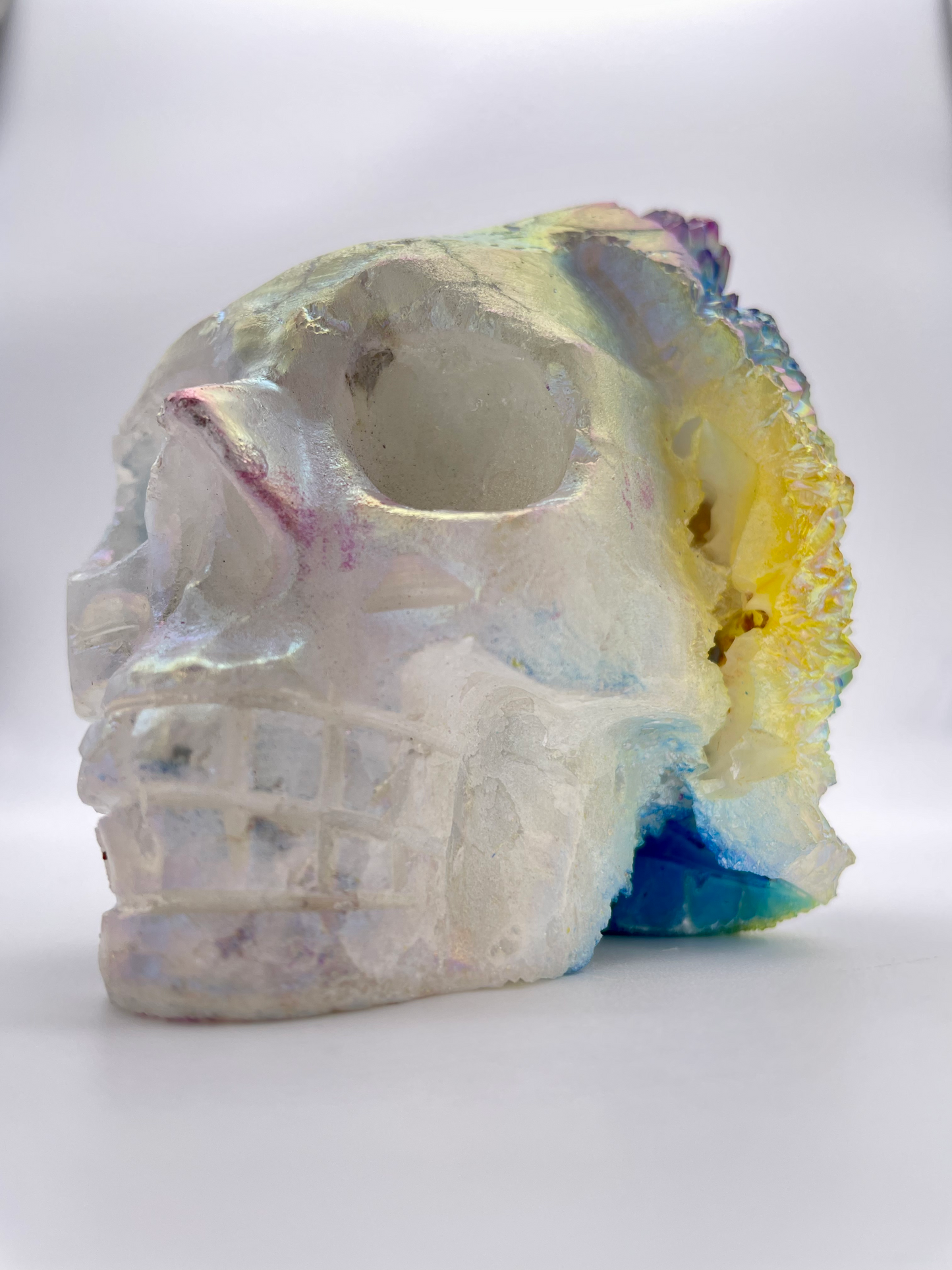 Aura Quartz Crystal Skull