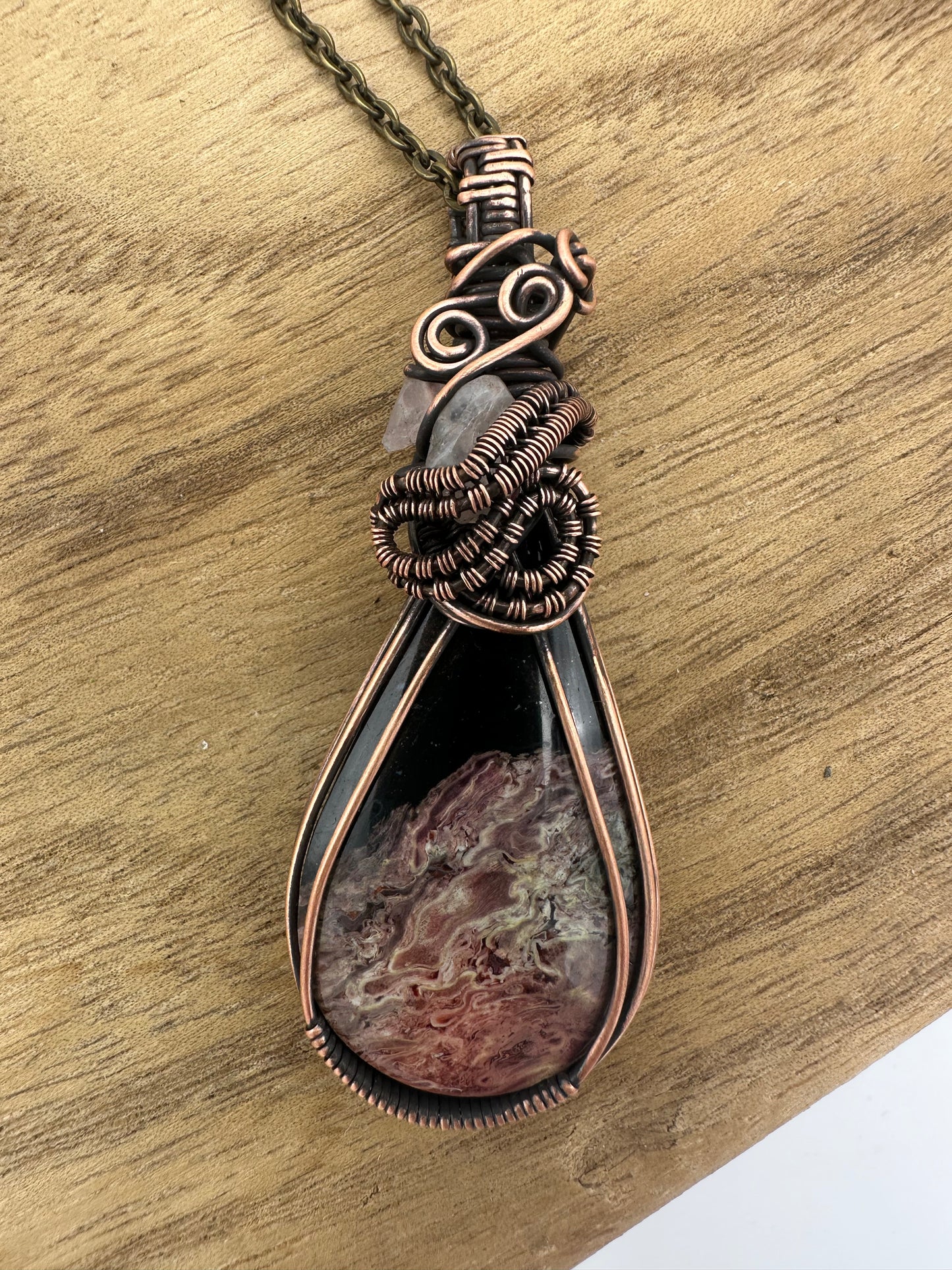 Detail view of petrified palm root fossil