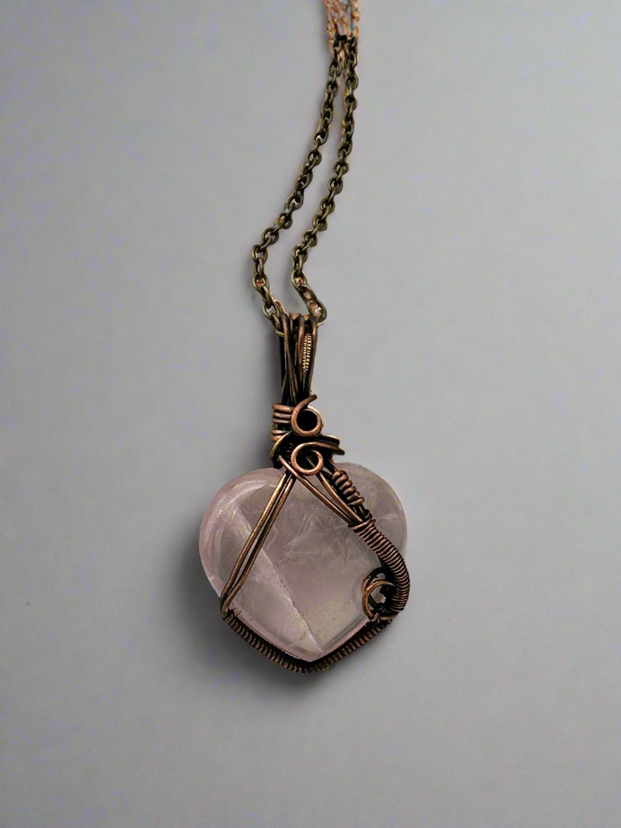 Rose Quartz Love Necklace Gift